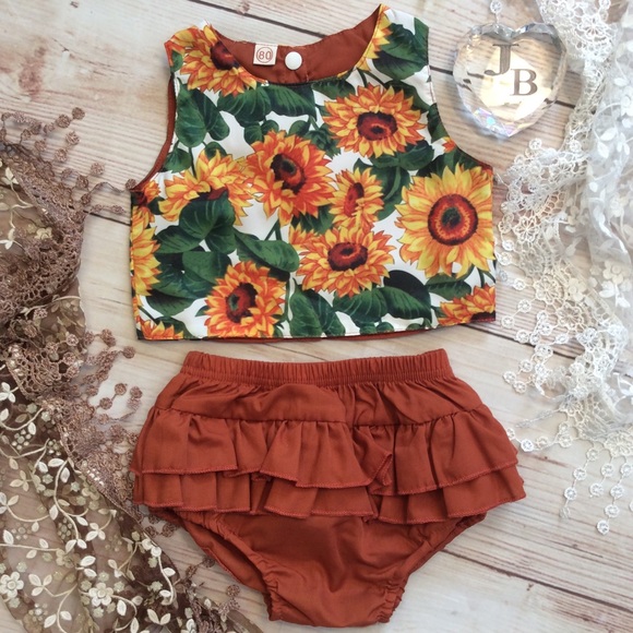 sunflower outfit baby